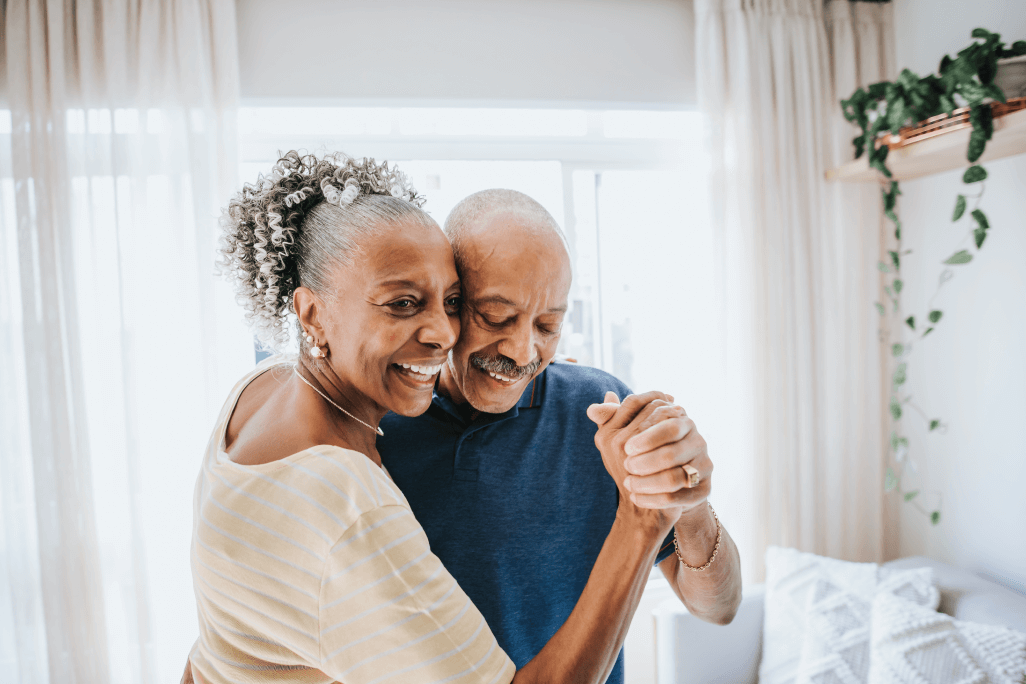 Senior couple dancing