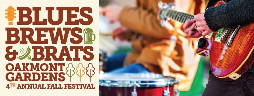 Blues Brews and Brats event flyer