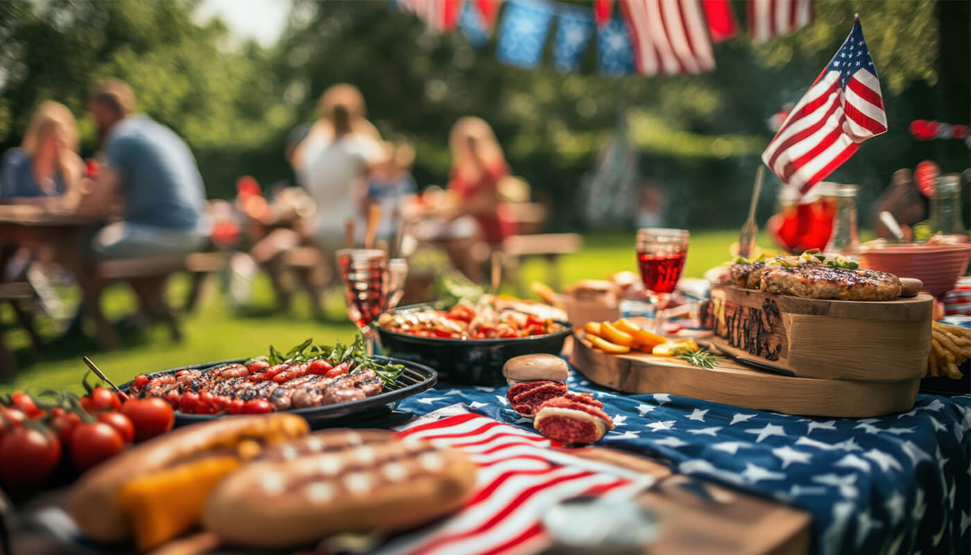 Patriotic cookout